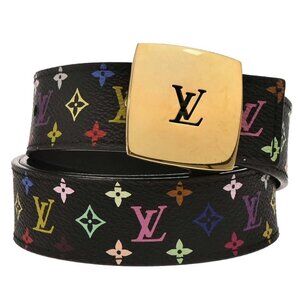 Louis Vuitton Black Multicolor Ceinture LV Cut Belt